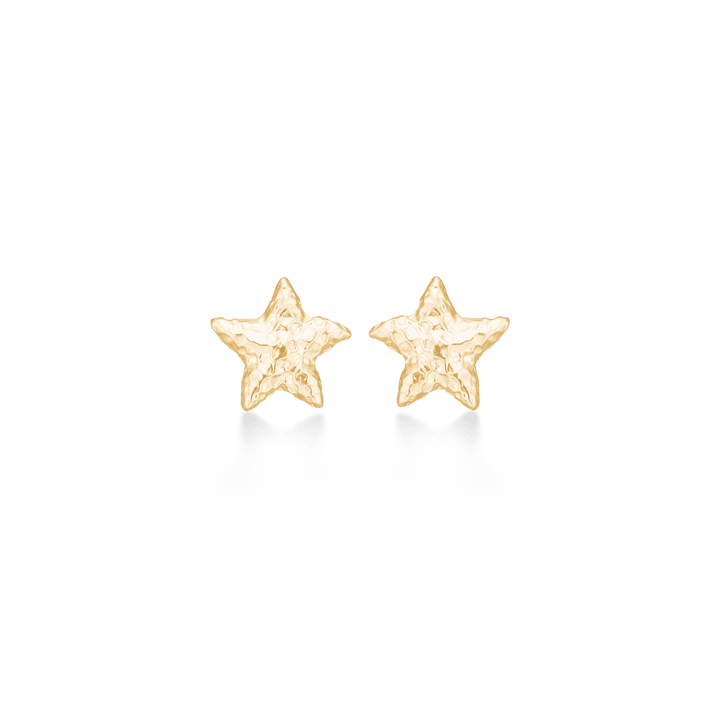 Studio Z Starfish Lustre forgyldte søstjerne ørestikker i medium størrelse med mat gylden finish, Model 7210902-1.