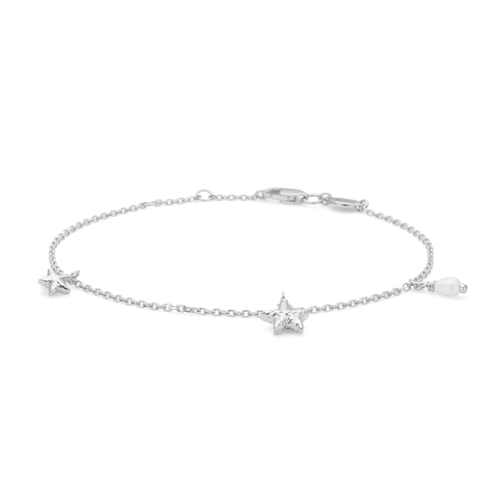 Studio Z Starfish Lustre sølv armbånd med små søstjerner, enkel og elegant, Model 7153903-1