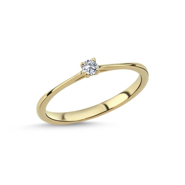 Nuran The One Ring – 14 karat guld med 0.07ct W.si Diamant