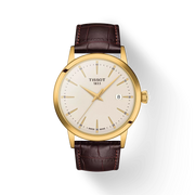 TISSOT CLASSIC DREAM 42MM – GULD PVD / BRUN LÆDERREM