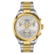 TISSOT PR 100 CHRONOGRAPH PVD MED SØLV URSKIVE