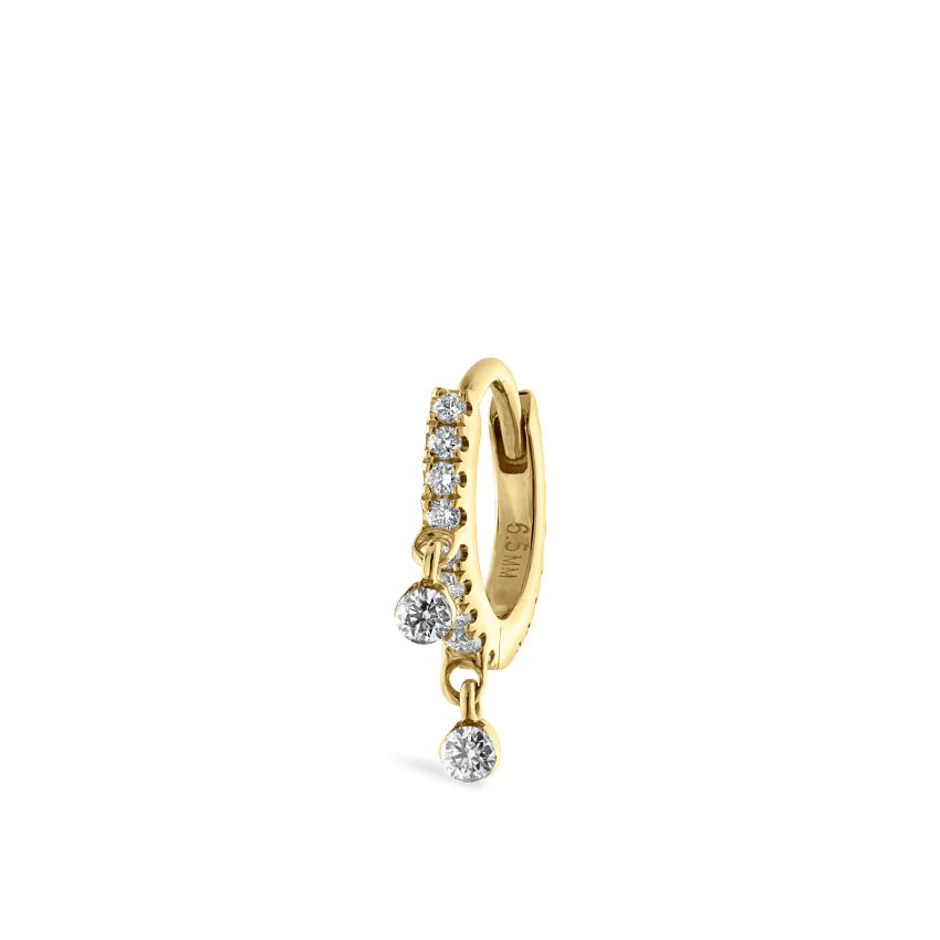 MARIA TASH Diamond Eternity Double Dangle Hoop 6,5mm