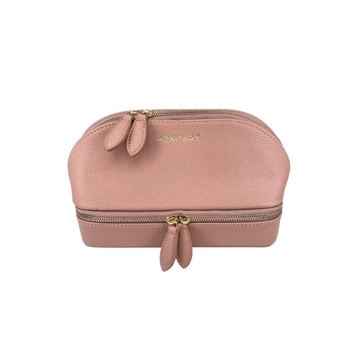Aqua Dulce Big Rose Jewellery Box, rosa smykkeskrin i læderlook med gulddetaljer. Model 5032-5032-1