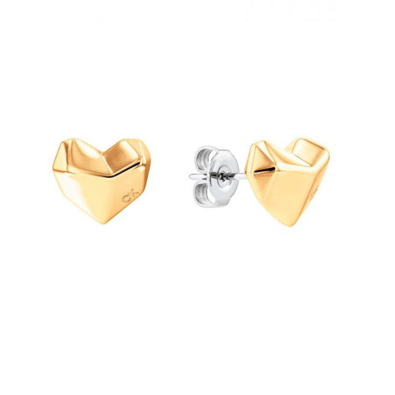 Calvin Klein Faceted Heart Earring stål - gold - 35000042 - 35000042