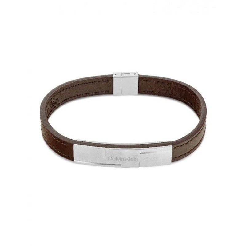 Calvin Klein Grid Bracelet 19.5 cm Brun læder - 35000057 - 35000057