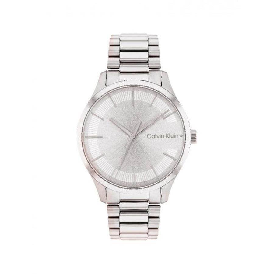 Calvin Klein iconic bracelet dameur med sølvfarvet stålrem og minimalistisk urskive. Model 25200041.