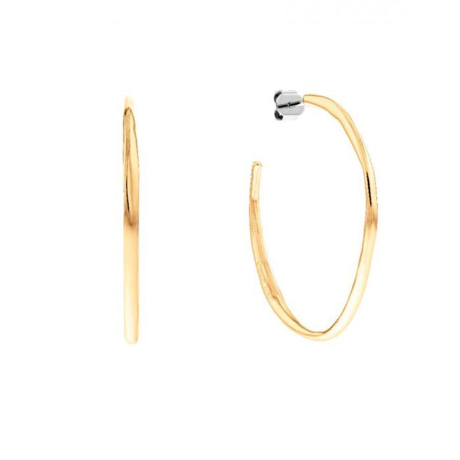 Calvin Klein Molten Pebble Bangle stål-gold creoler - 35000115 - 35000115