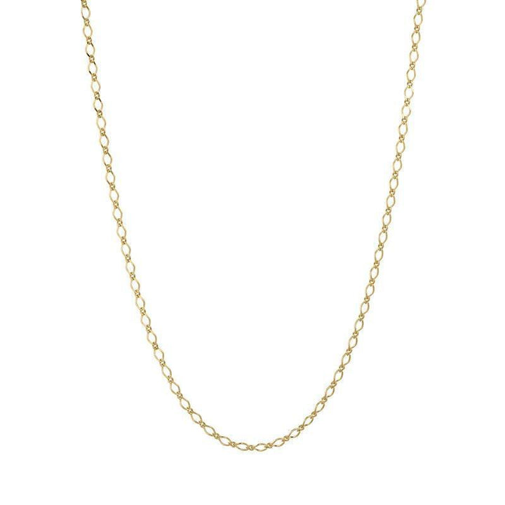 Carre-halskæde i forgyldt sølv, klassisk rund ankerkæde i gylden farve. Model FC4329-FC4329-1.