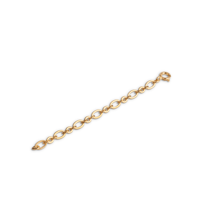 Enamel Anklet Extender, solvforgyldt ankelkæde-forlænger i blank guldfinish. Model B101G-B101G-1