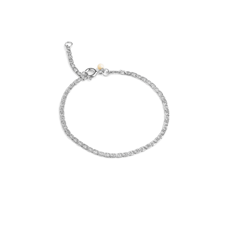 enamel-elie-armband med detalieret sølvfinish og lille guldkugle, Model B91S-B91S-1