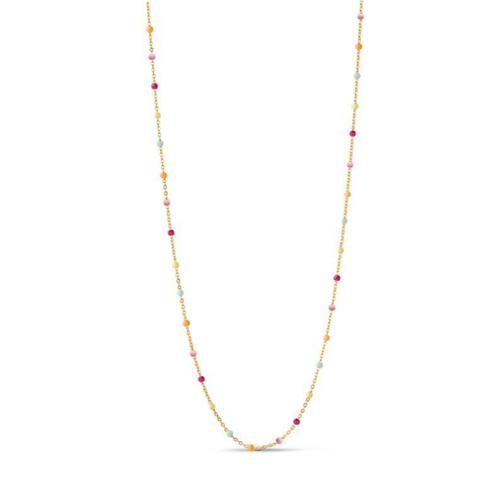 Enamel Lola Forgyldt Halskæde - N55G Rainbow - Halskæde - N55G-Rainbow