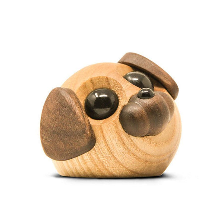 Fablewood Molly lille hund, træfigur i lyse og mørke nuancer, model 1101-2.