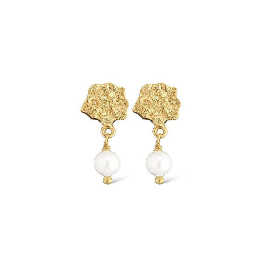 Jeberg Jewellery I Am Gold Mini Barok Øreringe sølvforgyldte - 51950 - Øreringe - 51950