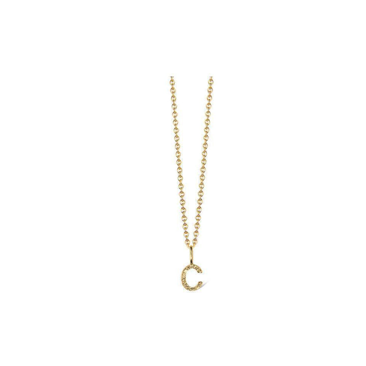 Jeberg Jewellery I AM ME Bogstav Sølvforgyldt halskæde med forgyldt C vedhæng, Model 42000-003-3.