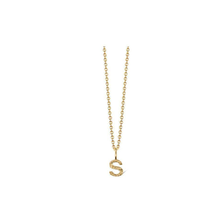 Jeberg Jewellery I Am Me Bogstav Sølvforgyldt halskæde med S-vedhæng i gylden nuance, Model 42000-018-18