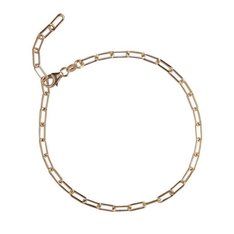 Jeberg Jewellery Sophia Sølv Forgyldt Ankelkæde - 4550-G - 4550-G