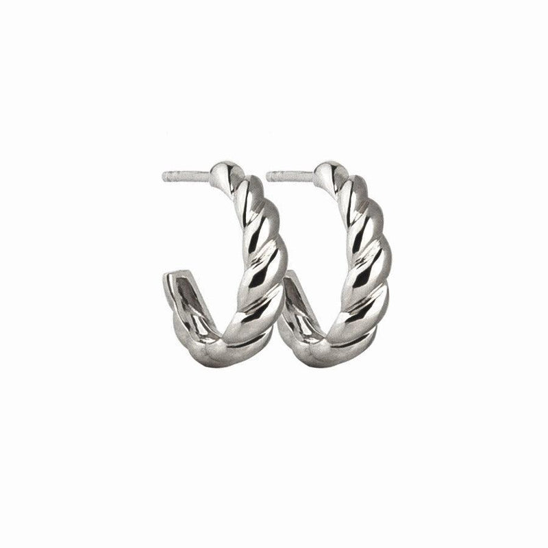 Jeberg Jewellery Twisted Creol sølv - 50842 - 50842