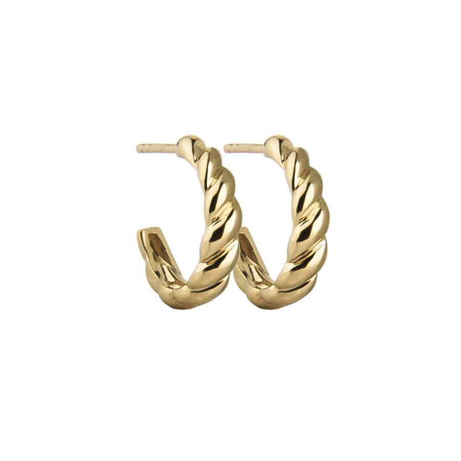 Jeberg Jewellery Twisted Creol sølvforgyldt - 50840 - 50840
