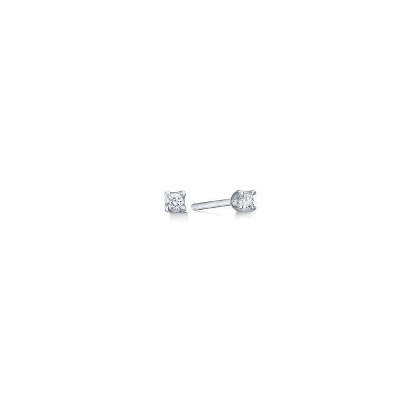 Mads Z 14 kt. Crown Diamant Øreringe 0.09 ct. Hvidguld - 1611609
