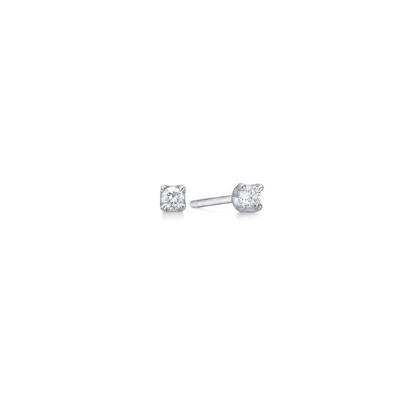 Mads Z 14 kt. Crown Diamant Øreringe 0.18 ct. Hvidguld - 1611618