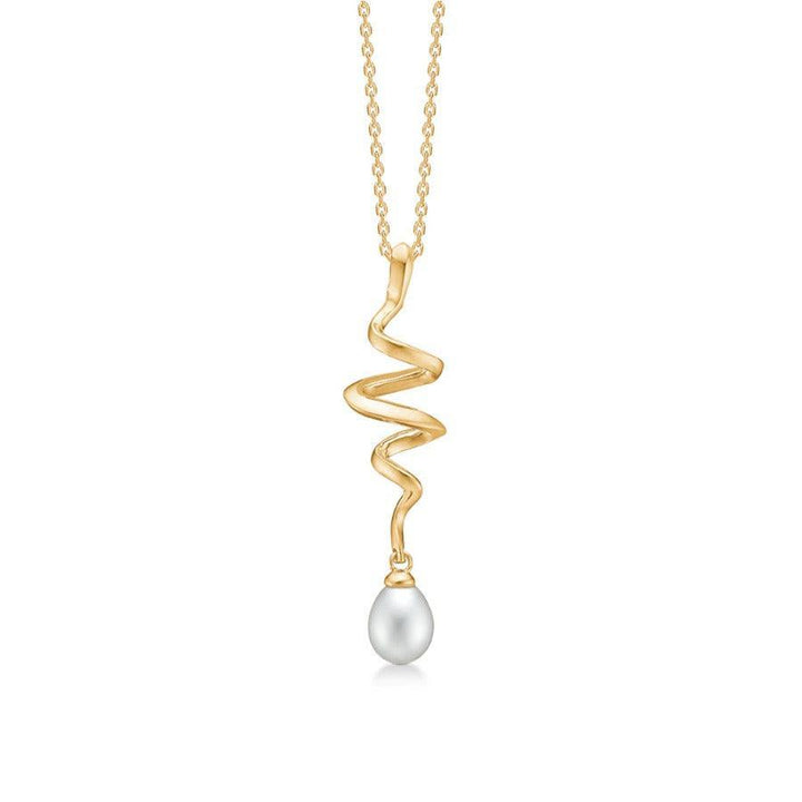 Mads Z 14 kt Swirl Pearl Vedhæng - Vedhæng - 1533086