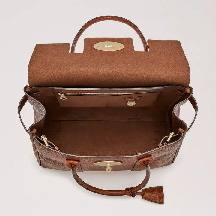 Mulberry Bayswater Small Classic Grain Oak, åben forside visning af rummeligt inderrum, 45471