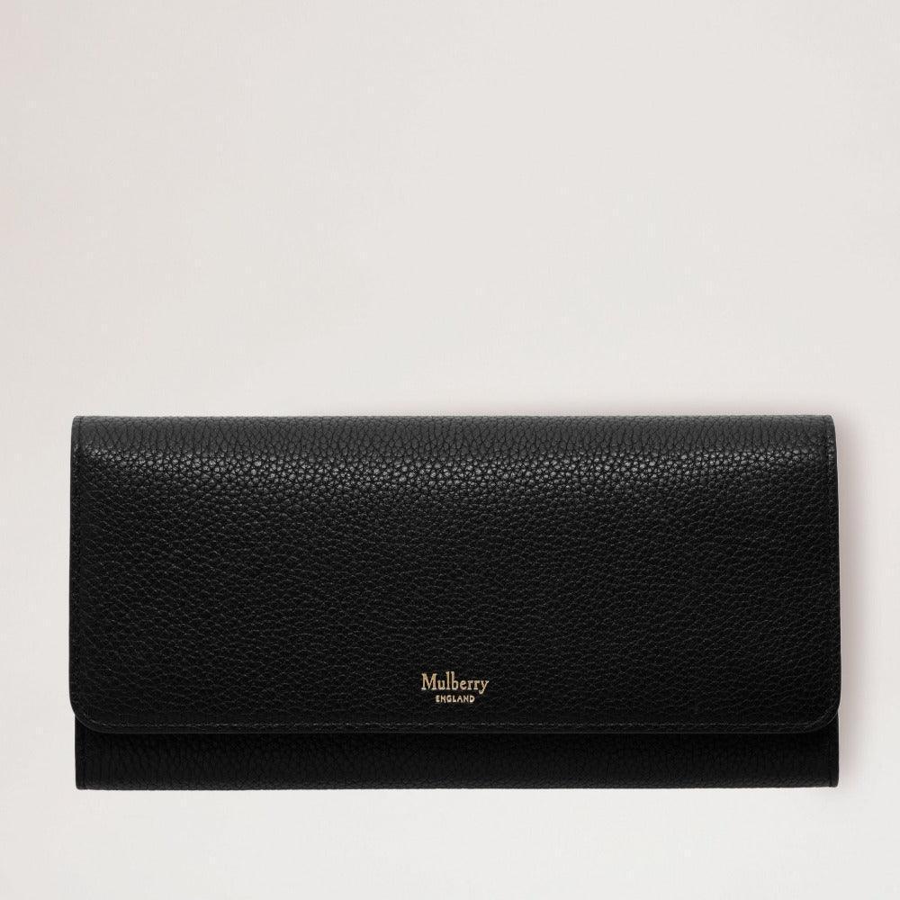 Mulberry Continental Wallet i sort læder, klassisk og elegant design. Model RL4440205A100.