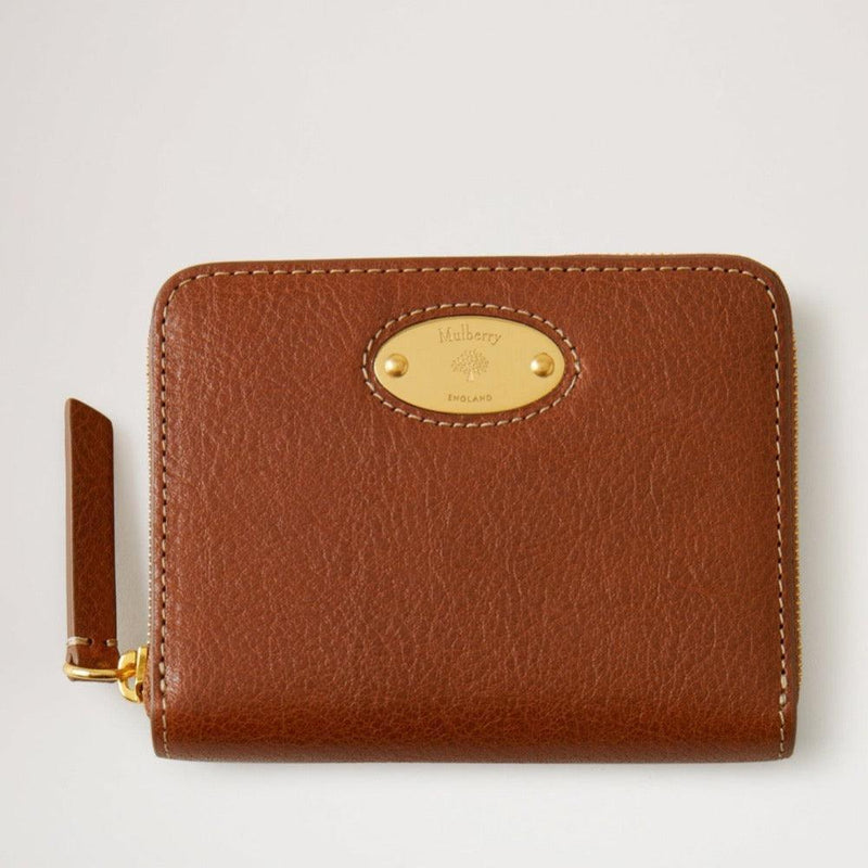 Mulberry Plaque Small Zip Around Oak Legacy NVT - Plaque - RL7083/275G110