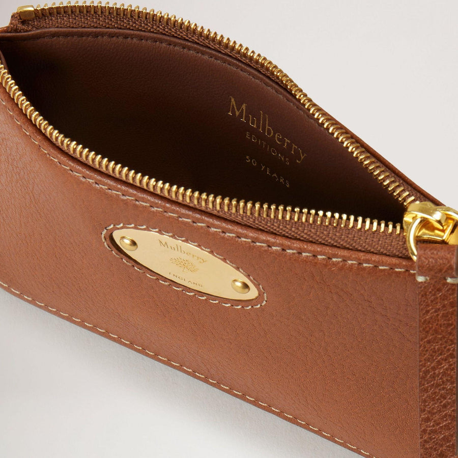 Mulberry Pung - Plaque Small Zip Pouch Oak NVT Legacy - Plaque - RL7084/275G110