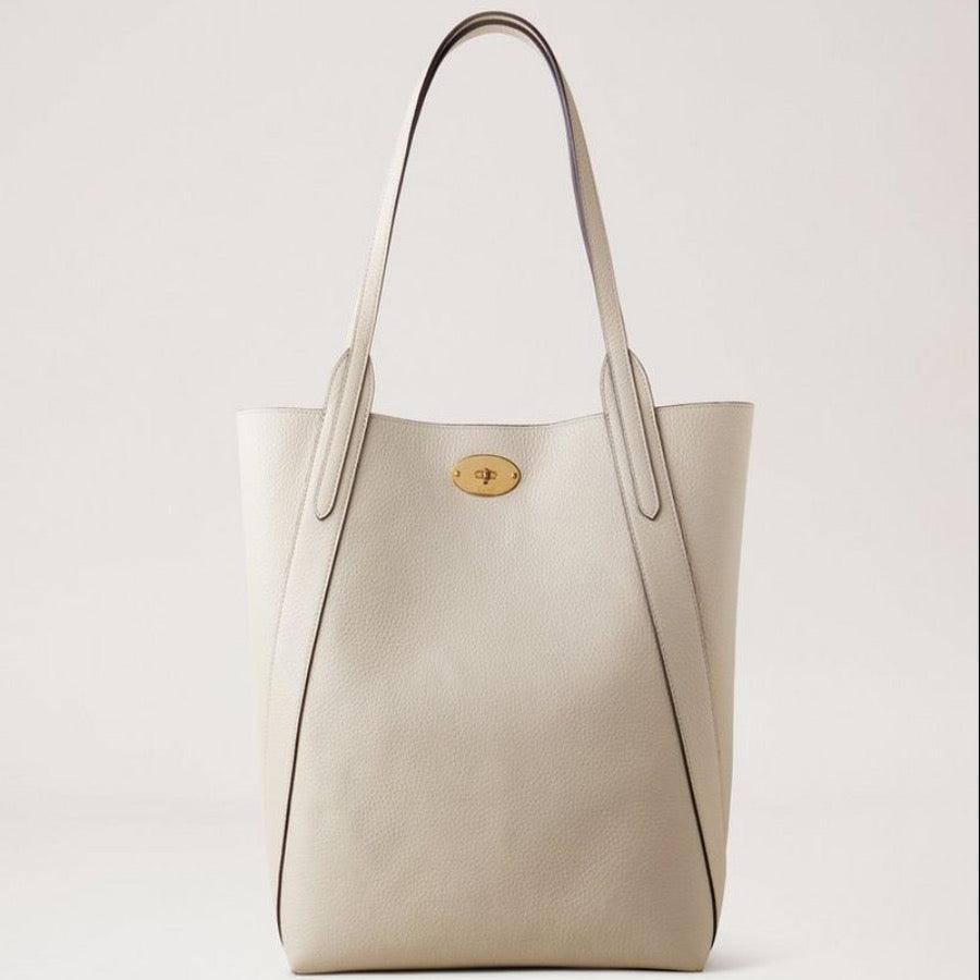 Mulberry Taske North South Bayswater Tote chalk i lyst læder med guld-detalje, Model HH9104/736W160