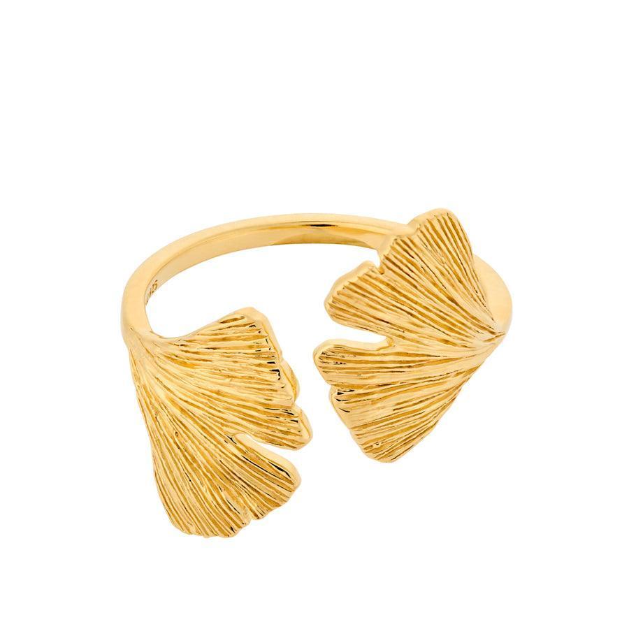 Pernille Corydo Biloba Ring sølvforgyldt - R-343-GP - Ringe - R-343-GP-001