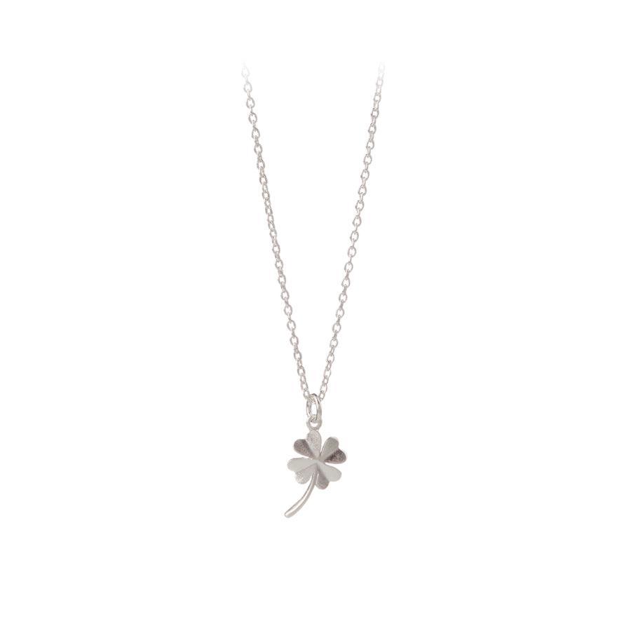 Pernille Corydon Clover Necklace med sølv firkløver vedhæng på enkel kæde. Model N-320-S.