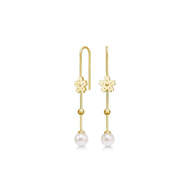 Polar Jewelry Sakura Hanging Pearl Forgyldt Øreringe - SAK-EH-GD-WP-00120