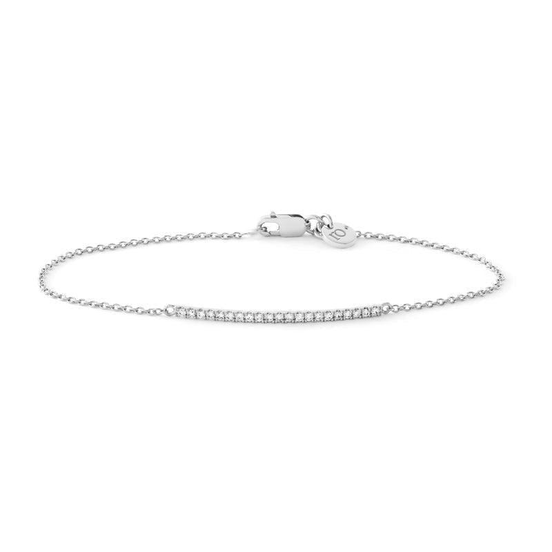 RO Copenhagen 18kt Rock Classic armbånd hvidguld med diamanter, elegant kæde. Model 106711-001