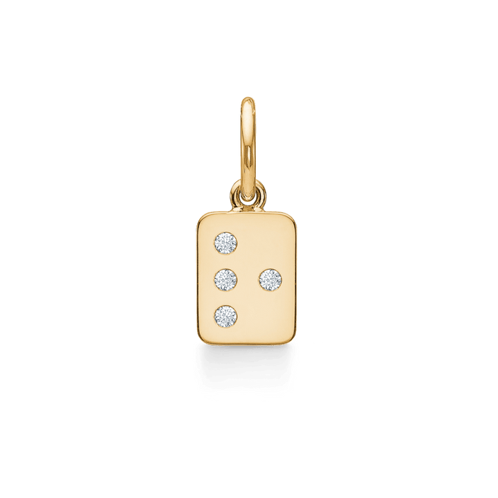 RO Copenhagen My Secret A/W Bogstavs Vedhæng i guld med fire små diamanter, Model 102P0-017-27.