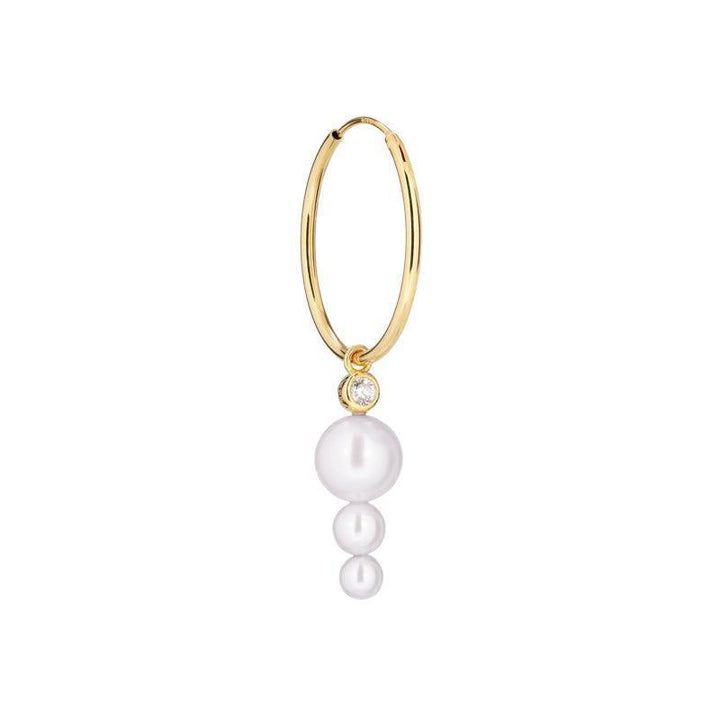 The Earring Shop Toujours Hoop Med Perler - SS2112 - Øreringe - SS2112