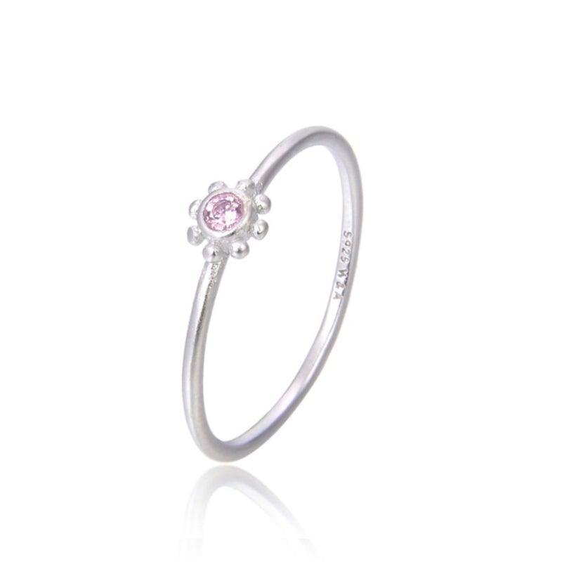 Wioga Pink Small Sun Ring R-4004-S - R-4004-S-001